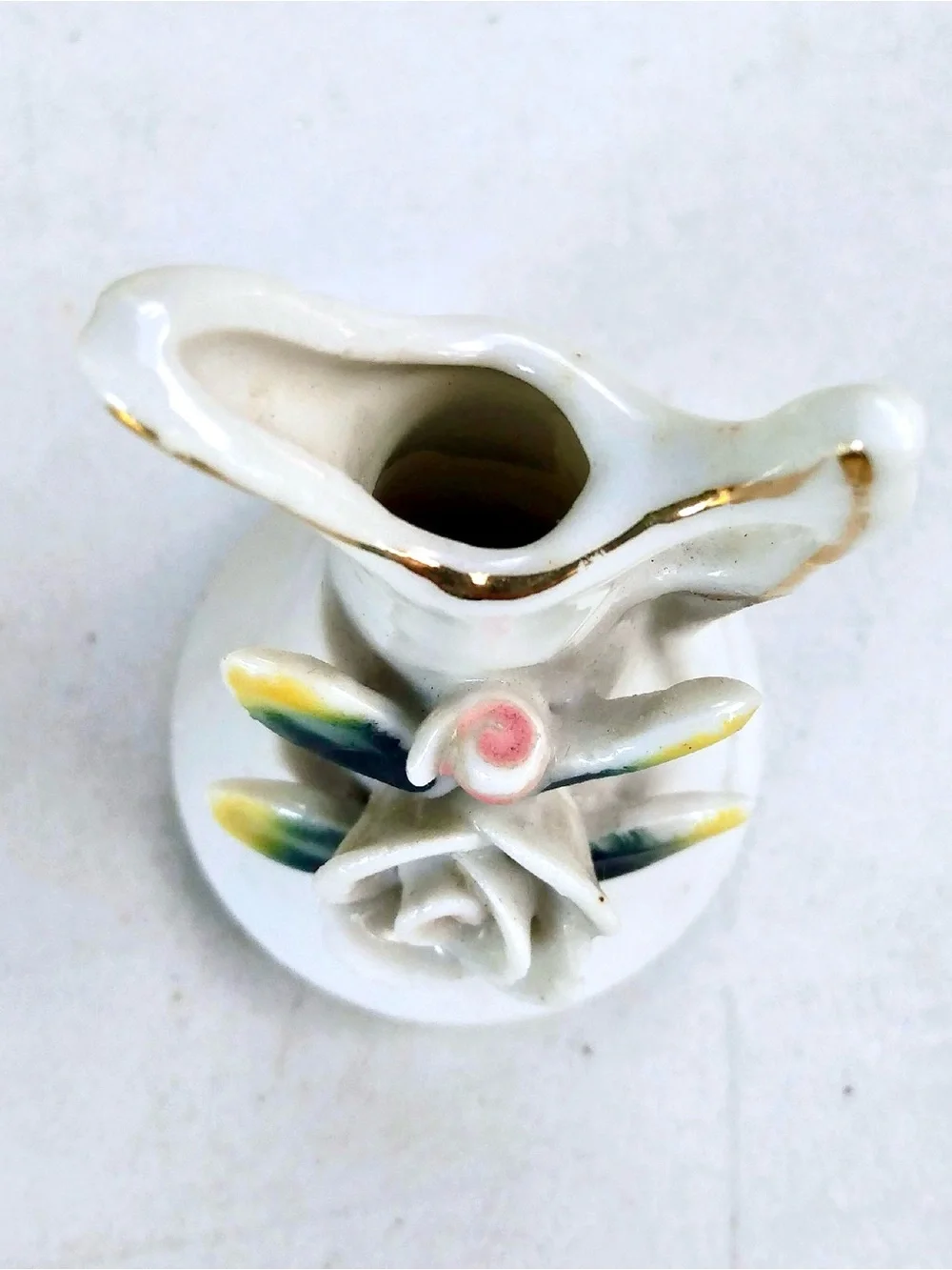 Vintage Miniature Porcelain Vase Made In Japan Hand Painted 3.5
